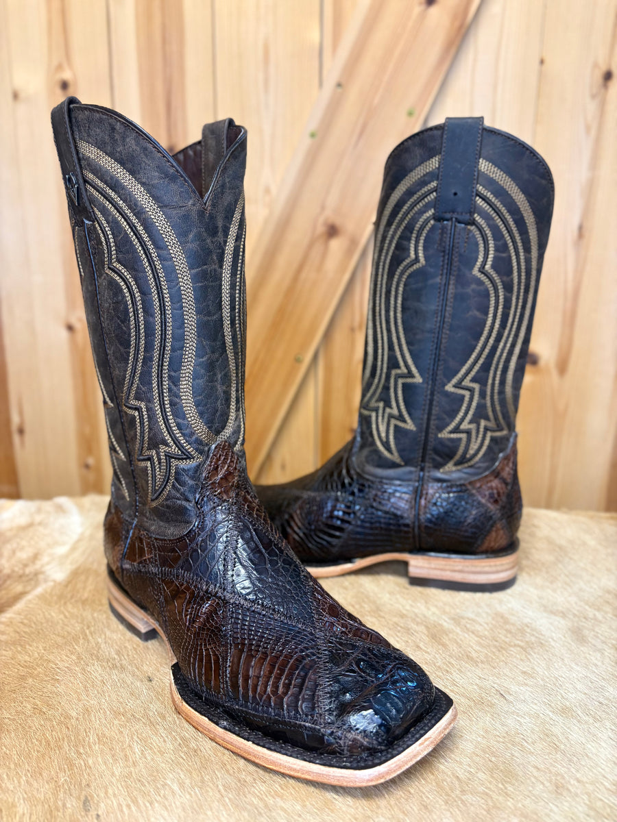 Choco Crocodile Belly Patchwork – Lagarto Boots Western Wear