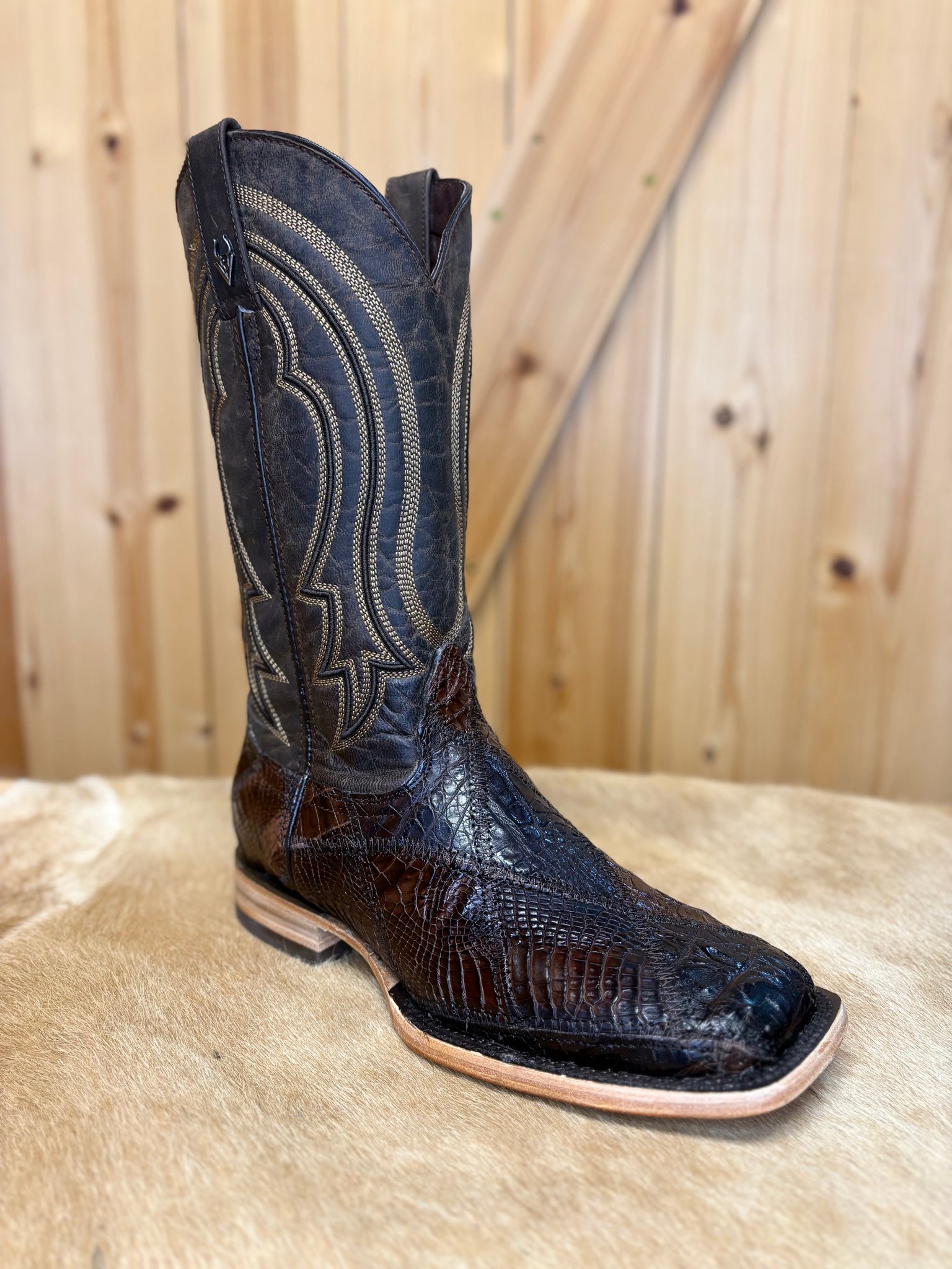 Choco Crocodile Belly Patchwork