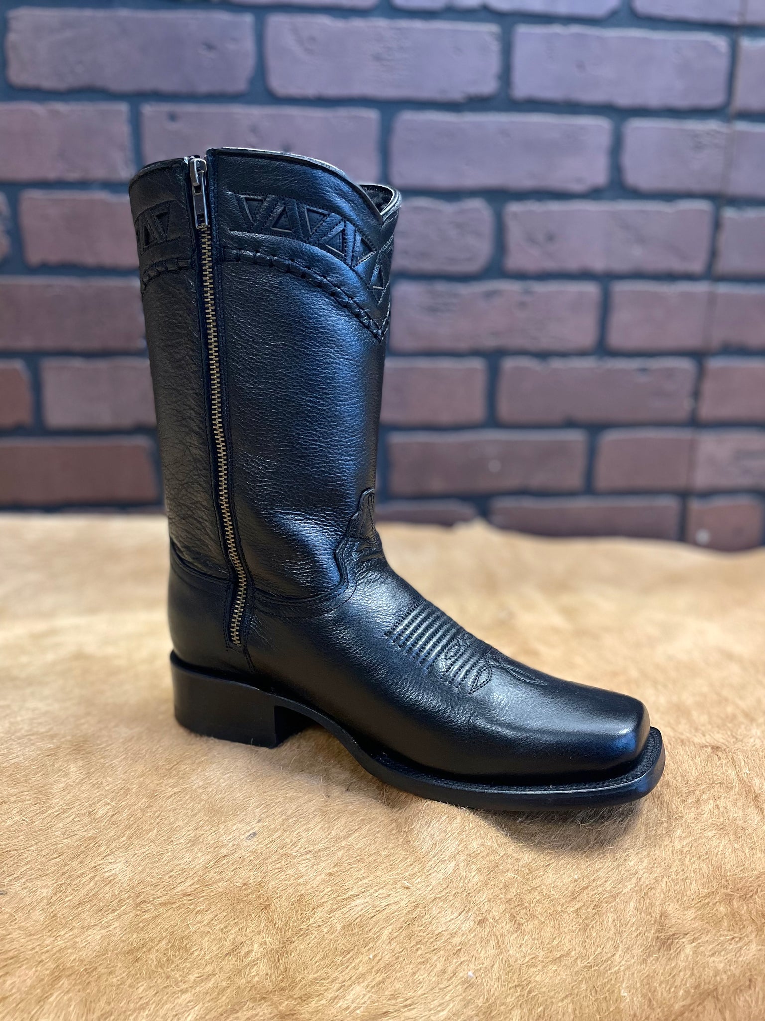 Jet Black Zipper Rodeo