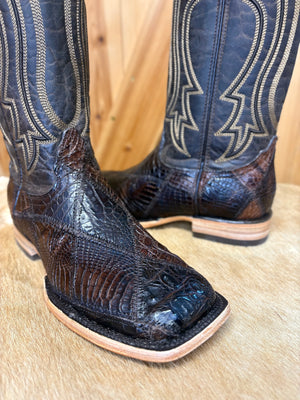 Choco Crocodile Belly Patchwork – Lagarto Boots Western Wear