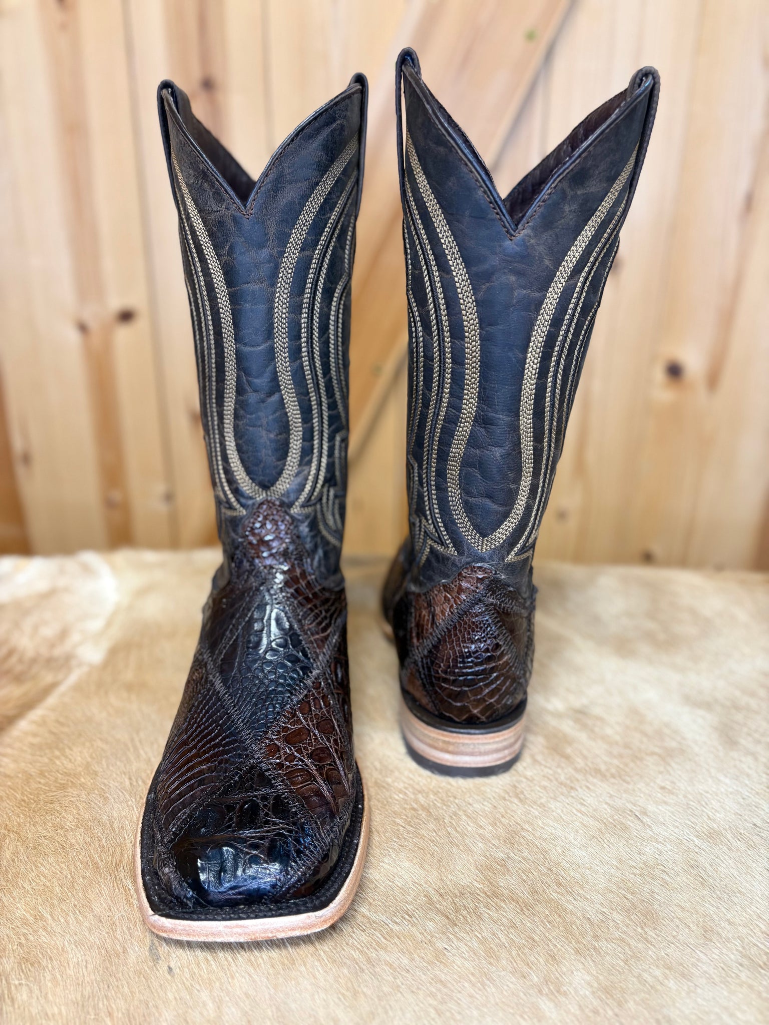 Choco Crocodile Belly Patchwork