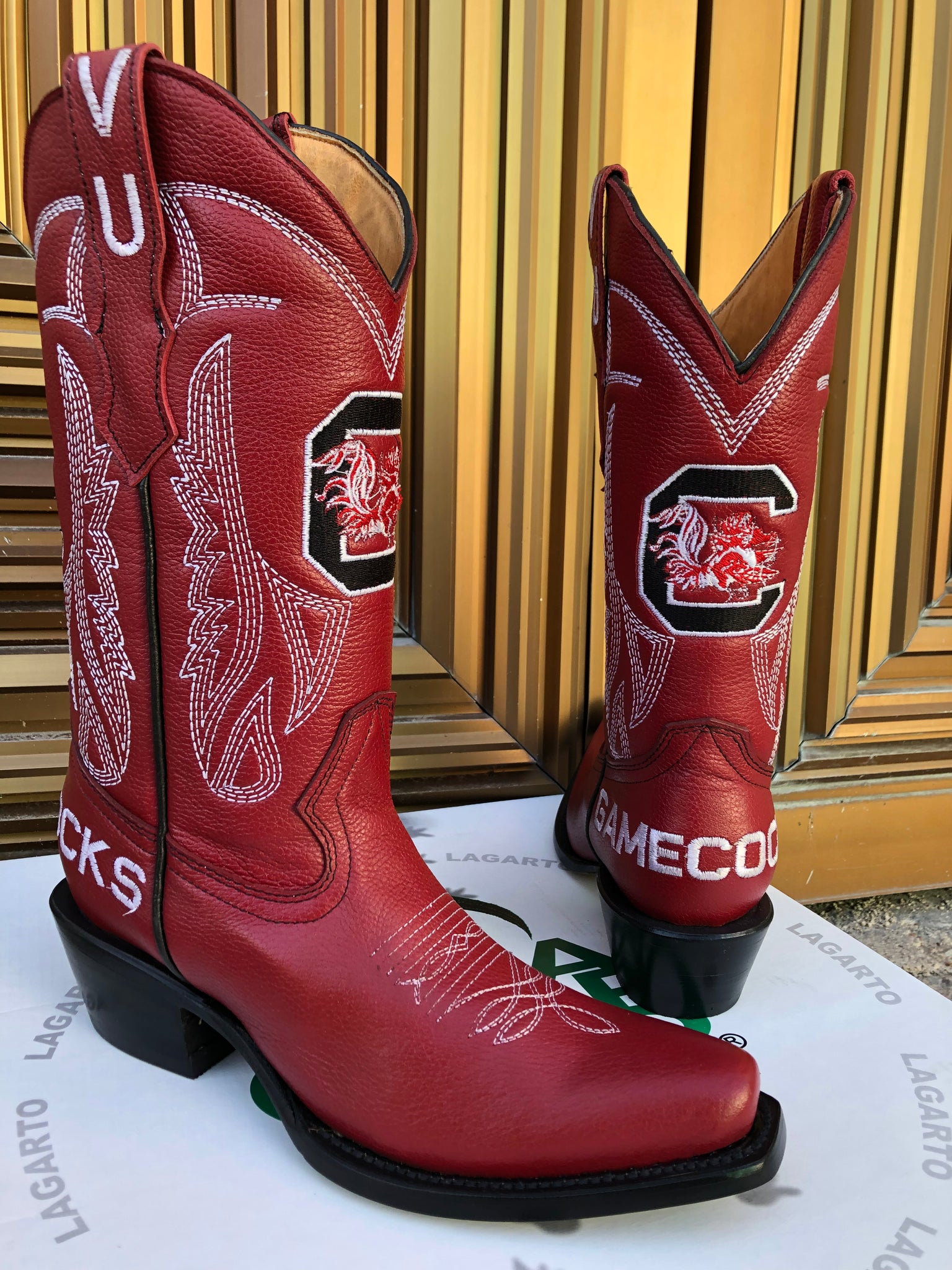 Custom College Boots Lagarto Boots Western Wear